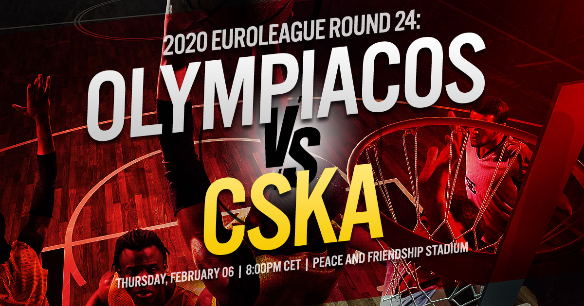 2020 EuroLeague Round 24: Olympiacos Piraeus vs. CSKA Moscow