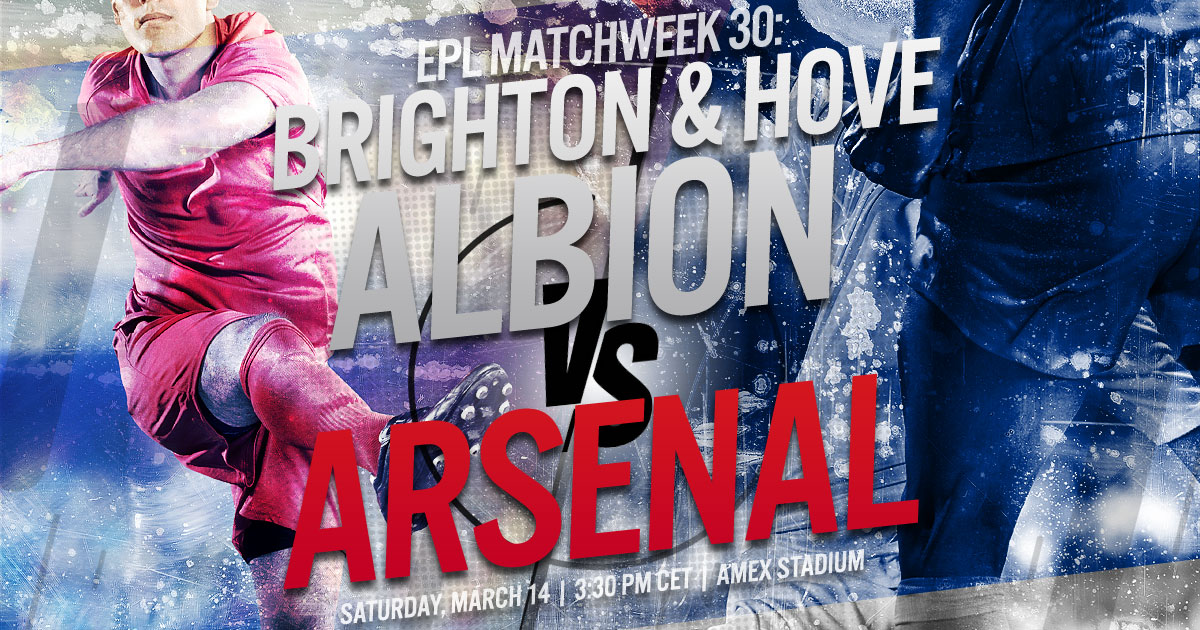 2020 Premier League Matchweek 30: Brighton & Hove Albion vs. Arsenal