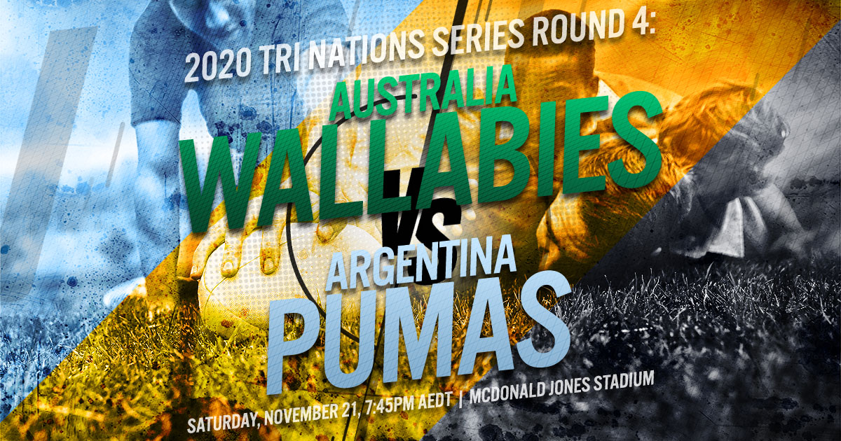 2020 Tri Nations Series Round 4: Australia Wallabies vs. Argentina Los Pumas