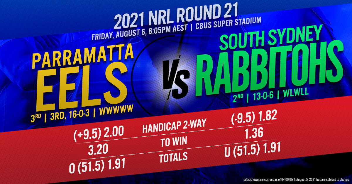 2021 NRL Round 21: Parramatta Eels vs. South Sydney Rabbitohs