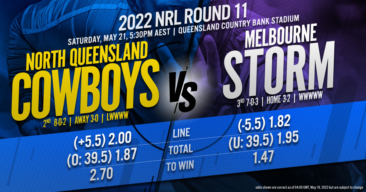 2022 NRL Round 11: North Queensland Cowboys vs. Melbourne Storm